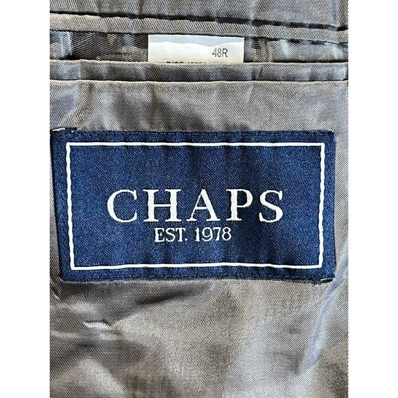 Chaps Ralph Lauren 44R Gray Rust Blue Birdseye Blazer Sport Coat Jacket - Picture 13 of 14